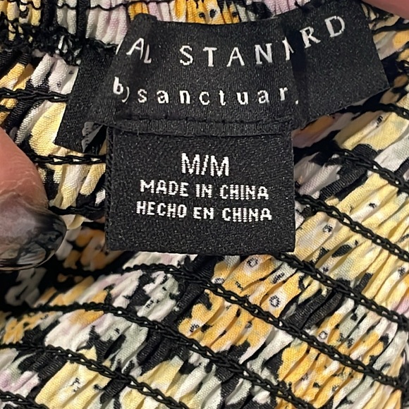 Social Standard by Sanctuary Womens Yellow Flowers Tiered Maxi Dress SIZE MEDIUM - Picture 7 of 7